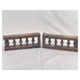Pair of Antique Decorative Wood Pieces