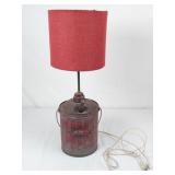 Red Oil Can Lamp 22in Tall