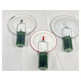 3 Repurposed Enamelware Lid Wall Sconces