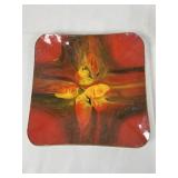 Vtg Seetusee Art Glass Dish/Plate 11.5in