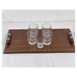 Repurposed Walnut Tray w/Handles From 1920ï¿½s