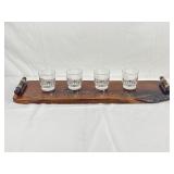 Repurposed Walnut Tray w/Handles From 1920ï¿½s