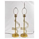 Pair of MCM Sculptural Design Lamps.