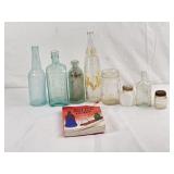 Vtg/ Antique Bottles, Jars, & Milk Glass Canister