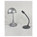 Two Desk Lamps, (One Missing Shade)