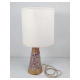 MCM Table Lamp w/ Burgundy/Bronze Base 2ft Tall