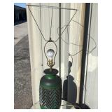 Green MCM Table Lamp 34in Tall