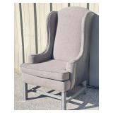Reupholstered & Painted Winged Back Chair