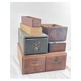 Two Drawer & Single Drawer Cars File, & Boxes.