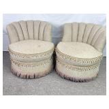 Hollywood Regency Style Chairs. Seat Hight 18In