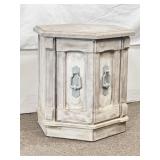 Hexagon Walnut Side Table Refinished W/Dixie-