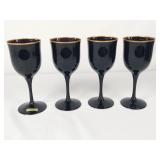 4 Vintage Black Amethyst Noritake Remembrance