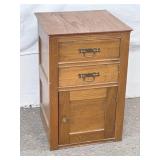 Oak Commode Stand, 16In D, 16In W, 2Ft Tall.