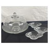 Cake Stand & 3 Pasabahce Dishes (For banana
