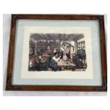 Anton Pieck Print in Ornate Wood Frame 15in x12in