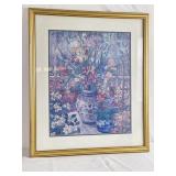Framed Floral Still Life Print by John Powell