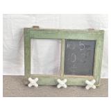 Repurposed Wood Window Frame w/ Chalkboard &
