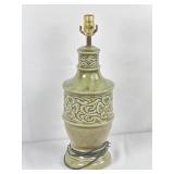 Vtg Green Ceramic Table Lamp