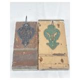 Pair of Antique Mounted Hooks