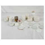 Milk Glass Jars & Lids