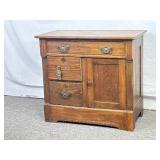 Oak Washstand. 17In Deep, 32In W, 28In Tall.