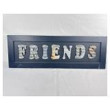 "FRIENDS" Corrugated Metal Lettered Sign 42in