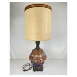 MCM Carnival Glass Table Lamp 37in Tall