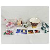 Christmas Pedestal Bowl, Christmas Lights, P