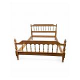 Maple Wood Full Sized Bed Frame. 58In W, 80In L