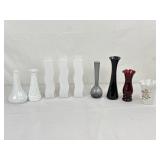 Vases: Milk Glass, Anchor Hocking, Lefton, &