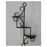 Vtg twisted rope Wrought Iron wall Hanging s