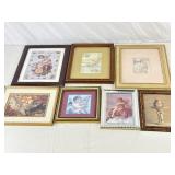 Framed Portraits of Children and Angles