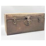 Army Green Lock Box, W/Tray. 14In Wide.
