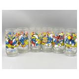 Set of 6 1983 Smurf Drinking Glasses: Clumsy