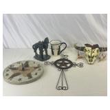 Iron Cross, Artificial Cow Skull, & Other Western