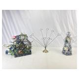 Decorative Bird Cage, Potpourri Angel, & Art.
