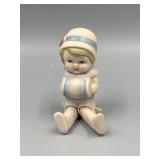 Vtg Handpainted Bisque Shackman 'Muff Doll'