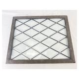 Framed Stained Glass Window. 19x23 1/2In.