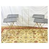Muncie Indiana Durham Metal TV Trays & Rack.