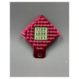 STOP LOOK LIVE Bicycle Plate Topper.