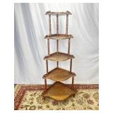 5 Shelf Corner Shelf 17in x17in x 53in