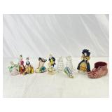 Porcelain Figurines and Slippers.