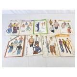 9 Menï¿½s/Boyï¿½s 1970s-1980s Sewing Patterns