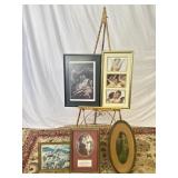 5 Victorian Style Prints in Decorative Vtg Frames