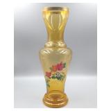 Norleans 15'Tall Amber Glass Vase with Hand