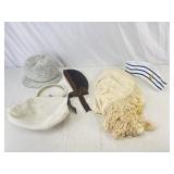 Vintage Beaded Purse, Shawl, & Hats