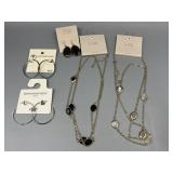 New Hoop Earrings Necklace, & Matching
