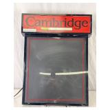 Cambridge Cigarettes Menu Board. 18x24In.