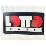 Backlit Indiana Lottery Lotto Cash Sign. 13x24In