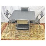 MCM Chrome Finish Card Table & Chairs.